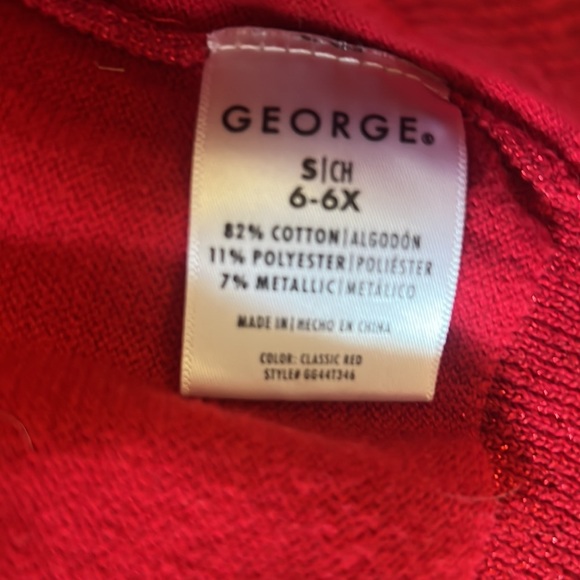 Red button up sweater 6/6X - Picture 3 of 3